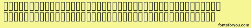 Matrixschedule-fontti – mustat fontit keltaisella taustalla