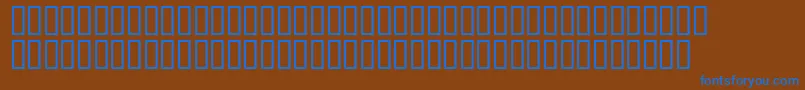 Matrixschedule-fontti – siniset fontit ruskealla taustalla