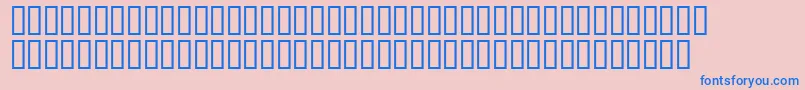 Matrixschedule-Schriftart – Blaue Schriften auf rosa Hintergrund