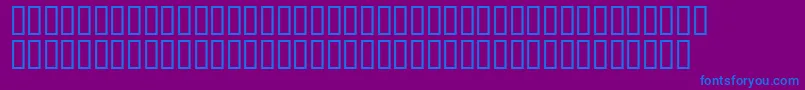 Matrixschedule-fontti – siniset fontit violetilla taustalla