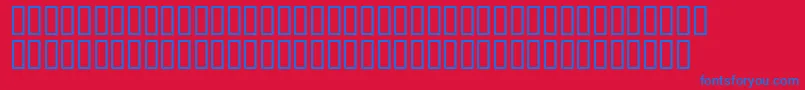 Matrixschedule-Schriftart – Blaue Schriften auf rotem Hintergrund