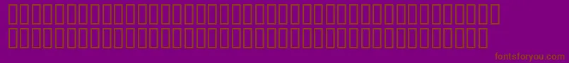Matrixschedule-fontti – ruskeat fontit violetilla taustalla
