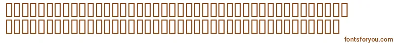 Matrixschedule-fontti – ruskeat fontit valkoisella taustalla