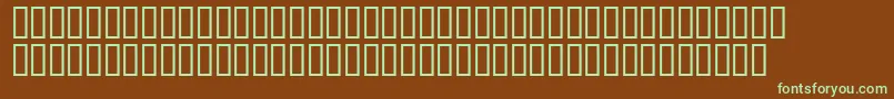 Matrixschedule-fontti – vihreät fontit ruskealla taustalla