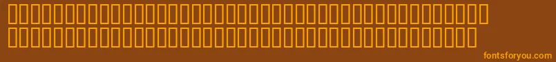 Matrixschedule-Schriftart – Orangefarbene Schriften auf braunem Hintergrund