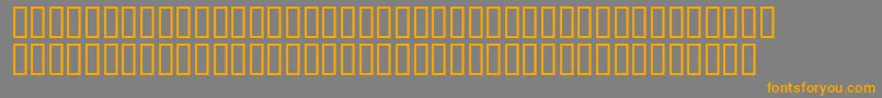 フォントMatrixschedule – オレンジの文字は灰色の背景にあります。