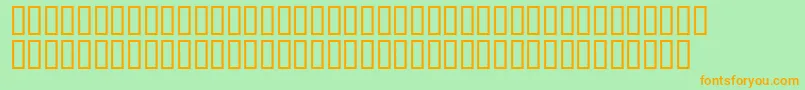 Matrixschedule-fontti – oranssit fontit vihreällä taustalla
