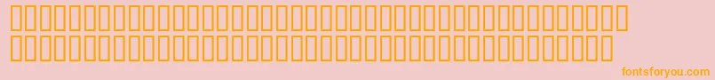 フォントMatrixschedule – オレンジの文字がピンクの背景にあります。