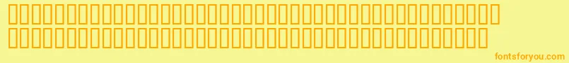 Matrixschedule-fontti – oranssit fontit keltaisella taustalla