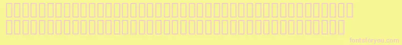 Matrixschedule-Schriftart – Rosa Schriften auf gelbem Hintergrund