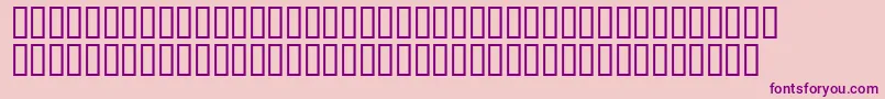 Matrixschedule-fontti – violetit fontit vaaleanpunaisella taustalla