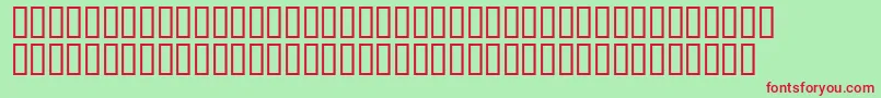Matrixschedule-fontti – punaiset fontit vihreällä taustalla