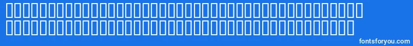 Matrixschedule-Schriftart – Weiße Schriften auf blauem Hintergrund
