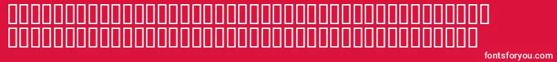 Matrixschedule-fontti – valkoiset fontit punaisella taustalla