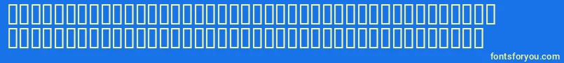 Czcionka Matrixschedule – żółte czcionki na niebieskim tle