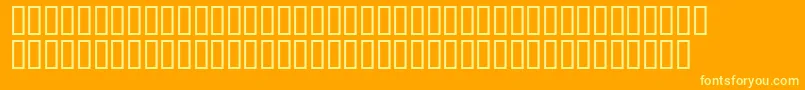 Matrixschedule-Schriftart – Gelbe Schriften auf orangefarbenem Hintergrund