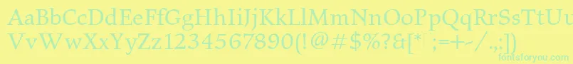 More about ElysiumBookPlain Font ElysiumBookPlain Font – Green Fonts on Yellow Background