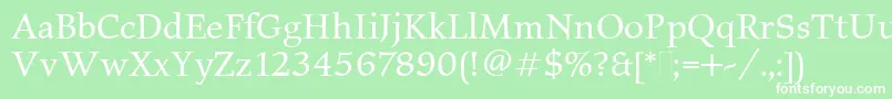 ElysiumBookPlain Font – White Fonts on Green Background