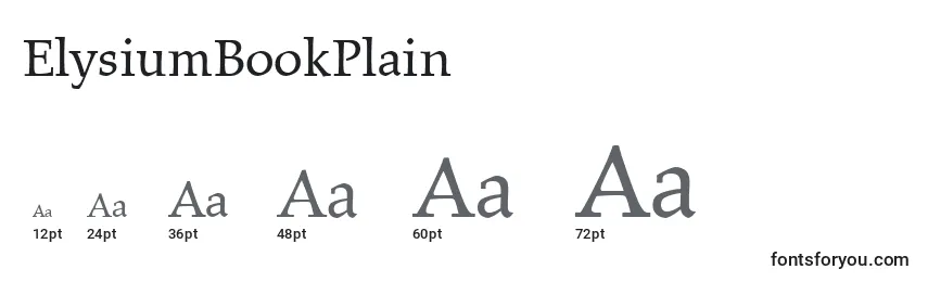 Размеры шрифта ElysiumBookPlain