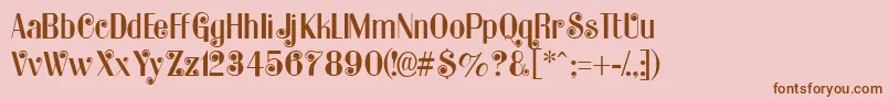 Katerrino Font – Brown Fonts on Pink Background