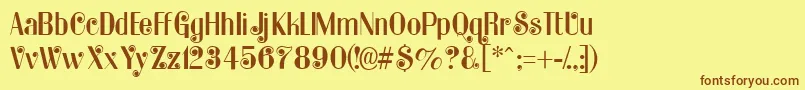 Katerrino Font – Brown Fonts on Yellow Background