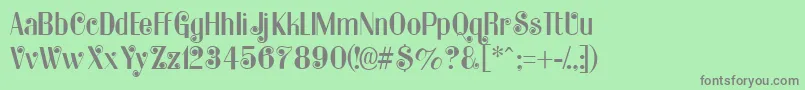 Katerrino Font – Gray Fonts on Green Background