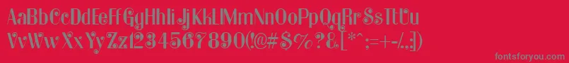 Katerrino Font – Gray Fonts on Red Background