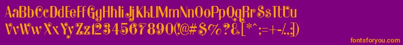 Katerrino Font – Orange Fonts on Purple Background