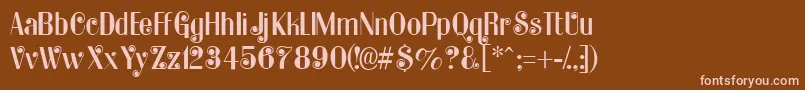 Katerrino Font – Pink Fonts on Brown Background