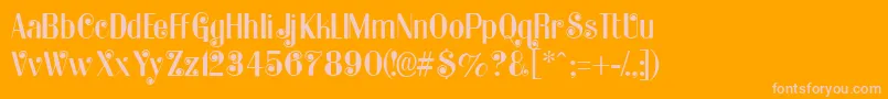 Katerrino Font – Pink Fonts on Orange Background