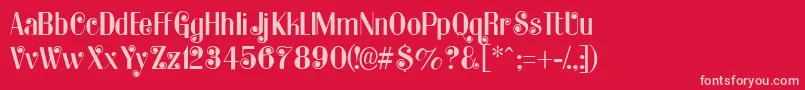 Katerrino Font – Pink Fonts on Red Background
