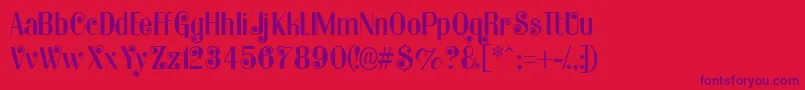 Katerrino Font – Purple Fonts on Red Background