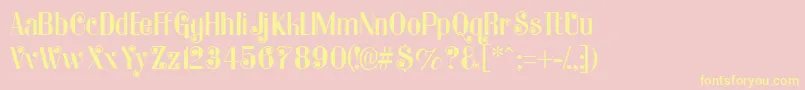 Katerrino Font – Yellow Fonts on Pink Background