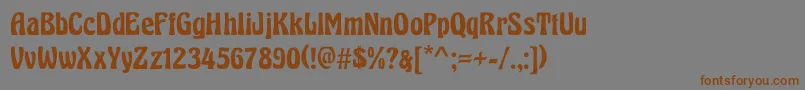 Więcej informacji o czcionce Herkules Czcionka Herkules – brązowe czcionki na szarym tle