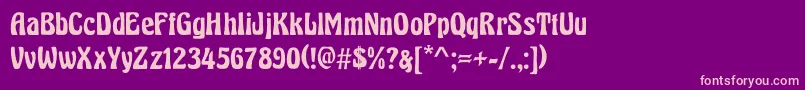 Herkules Font – Pink Fonts on Purple Background