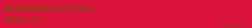 Aliend Font – Brown Fonts on Red Background