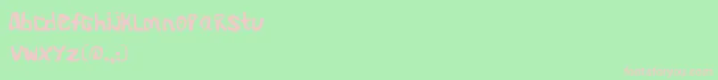 フォントAliend – 緑の背景にピンクのフォント