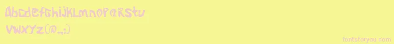 Czcionka Aliend – różowe czcionki na żółtym tle