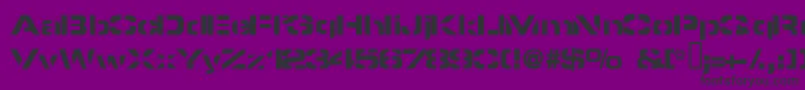 フォントPyrostyl – 紫の背景に黒い文字