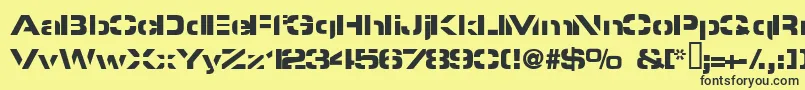 Pyrostyl Font – Black Fonts on Yellow Background