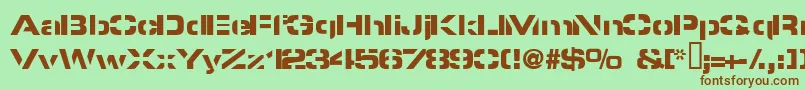 Шрифт Pyrostyl – коричневые шрифты на зелёном фоне