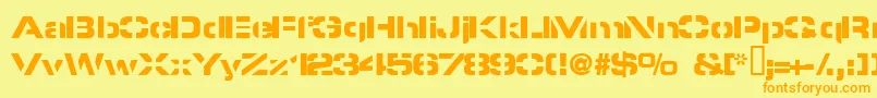 Pyrostyl Font – Orange Fonts on Yellow Background