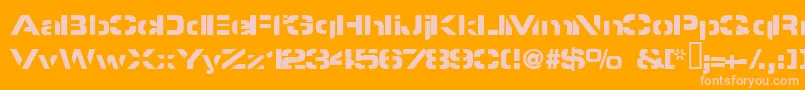 Pyrostyl Font – Pink Fonts on Orange Background