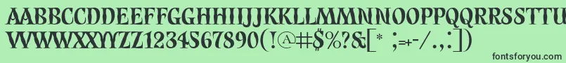 Evil Font – Black Fonts on Green Background