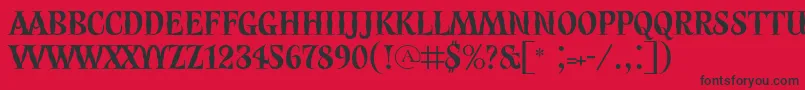 Evil Font – Black Fonts on Red Background