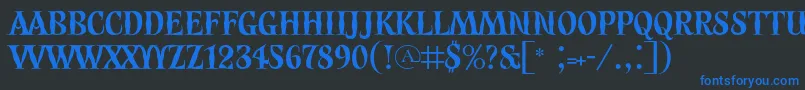 Evil Font – Blue Fonts on Black Background