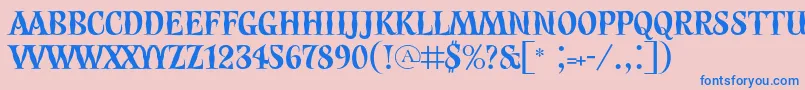 Evil Font – Blue Fonts on Pink Background