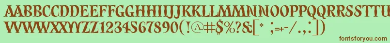 Evil Font – Brown Fonts on Green Background