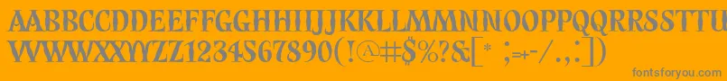 Evil Font – Gray Fonts on Orange Background