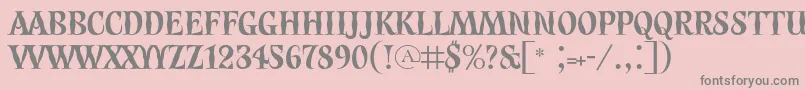 Evil Font – Gray Fonts on Pink Background